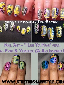 Nail Art I Luh Ya Mani feat Animal Print  Versace A JLo Inspired Look