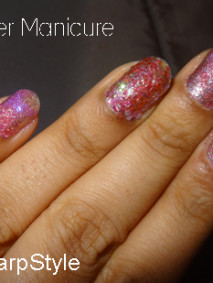 Ombre Glitter Manicure Valentine's Day Nail Art 2